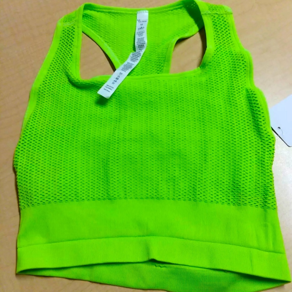 NWT! ALO Yoga! Glow stick Green Sports Bra S - Picture 1 of 4